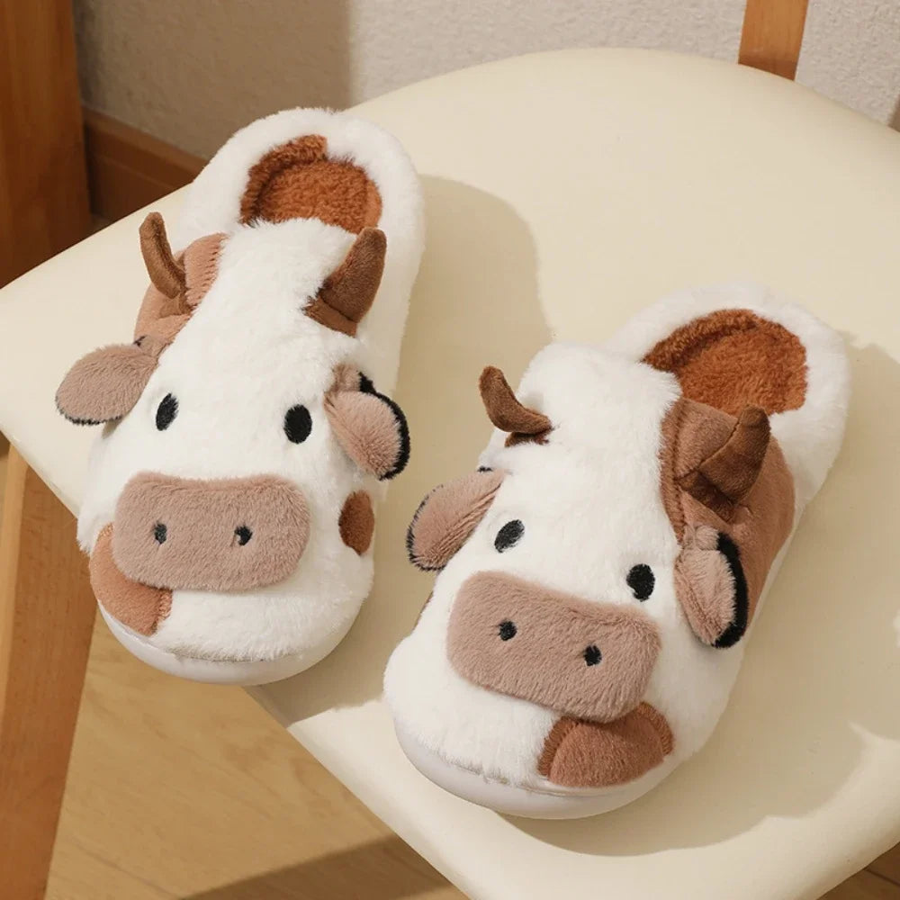 Daisy & Ned™ Soft-Stitched Cow Slippers