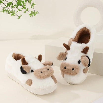 Daisy & Ned™ Soft-Stitched Cow Slippers
